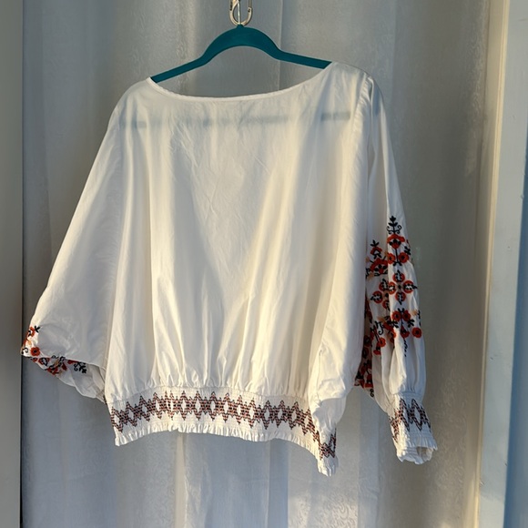 GAP EMBROIDERED PEASANT TOP SZ:XL - Picture 2 of 8